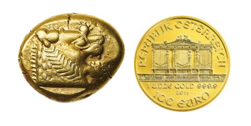 2600 years of gold coin history in Europe