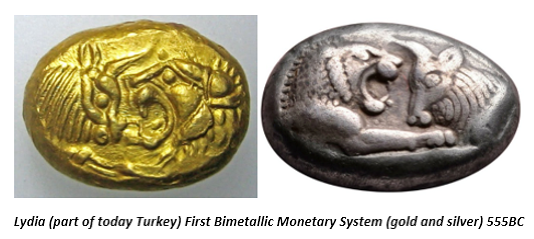 Lydia, first bimetallic monetary system